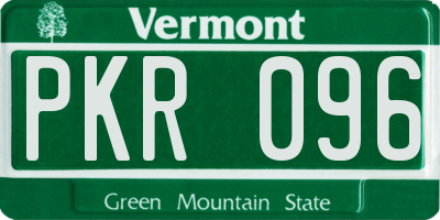 VT license plate PKR096