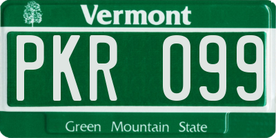 VT license plate PKR099