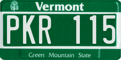 VT license plate PKR115
