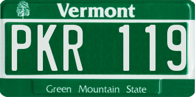 VT license plate PKR119