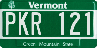 VT license plate PKR121