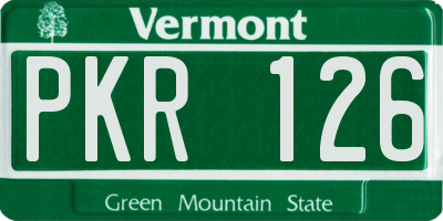 VT license plate PKR126