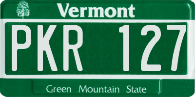 VT license plate PKR127