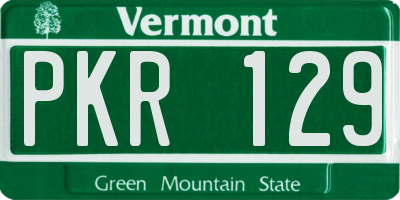 VT license plate PKR129