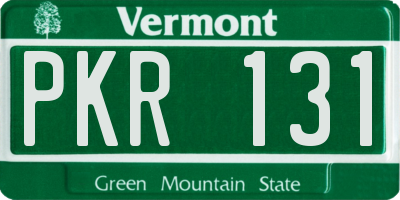 VT license plate PKR131