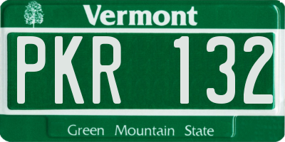 VT license plate PKR132