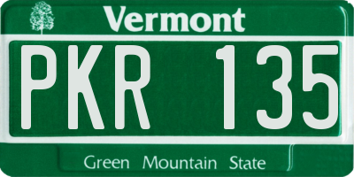 VT license plate PKR135