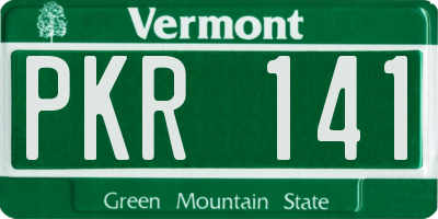 VT license plate PKR141