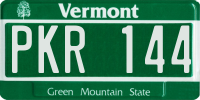 VT license plate PKR144
