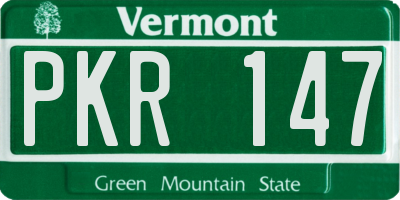 VT license plate PKR147