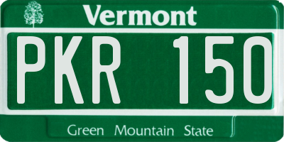 VT license plate PKR150