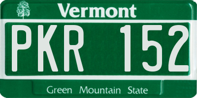 VT license plate PKR152