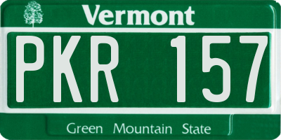 VT license plate PKR157