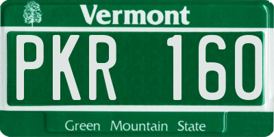 VT license plate PKR160