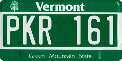 VT license plate PKR161