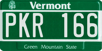 VT license plate PKR166