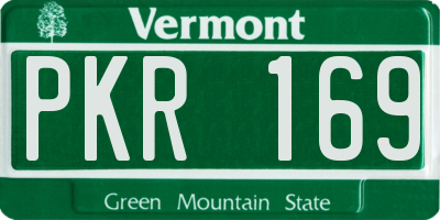 VT license plate PKR169