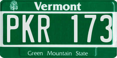 VT license plate PKR173