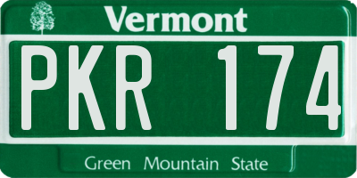 VT license plate PKR174