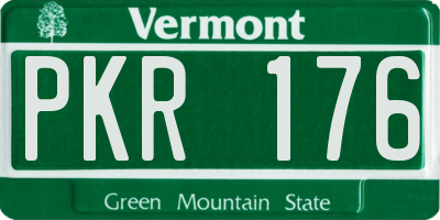 VT license plate PKR176