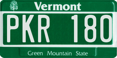VT license plate PKR180