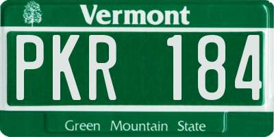 VT license plate PKR184