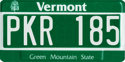 VT license plate PKR185