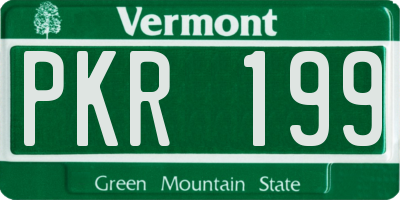VT license plate PKR199