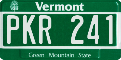 VT license plate PKR241