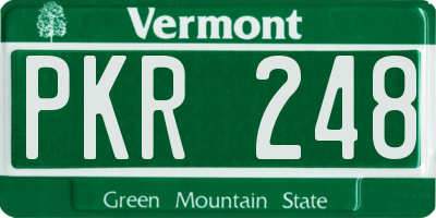 VT license plate PKR248