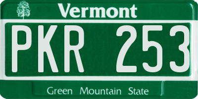 VT license plate PKR253