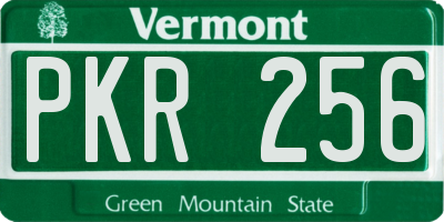 VT license plate PKR256
