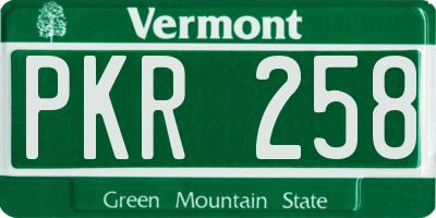 VT license plate PKR258
