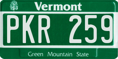VT license plate PKR259