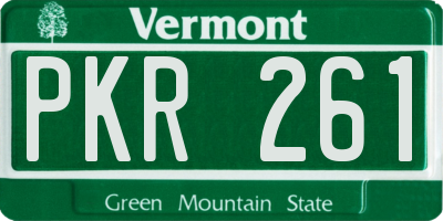 VT license plate PKR261