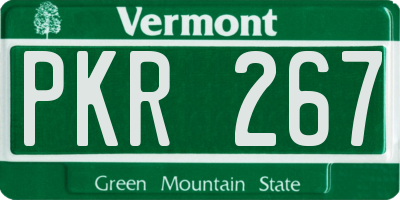VT license plate PKR267