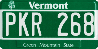 VT license plate PKR268