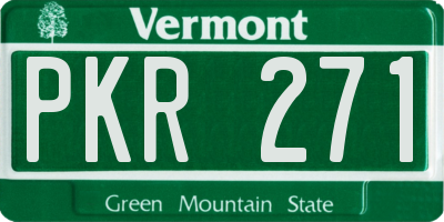 VT license plate PKR271