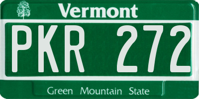 VT license plate PKR272