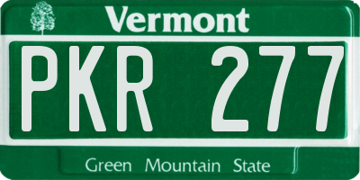 VT license plate PKR277