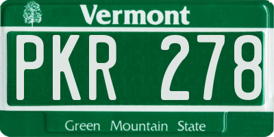 VT license plate PKR278