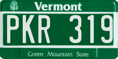 VT license plate PKR319