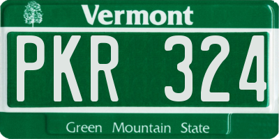 VT license plate PKR324