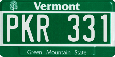VT license plate PKR331