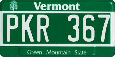 VT license plate PKR367