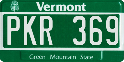 VT license plate PKR369