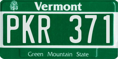 VT license plate PKR371