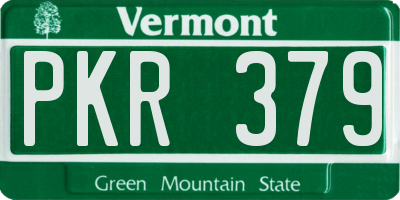 VT license plate PKR379