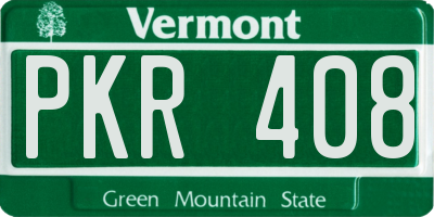 VT license plate PKR408