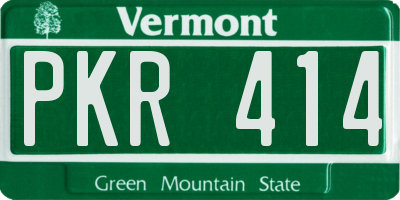 VT license plate PKR414